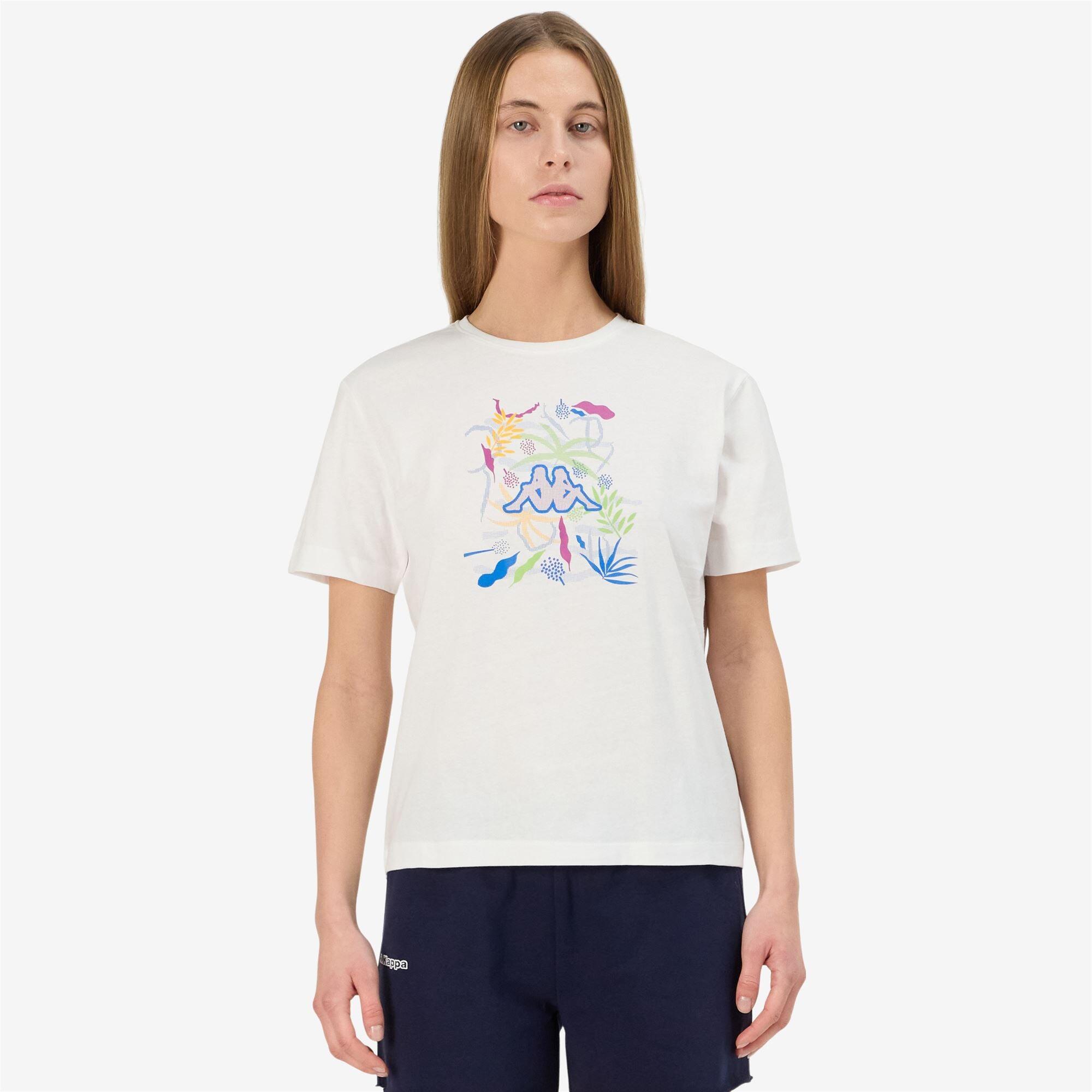 T-shirt branco Kappa Gamino Graphik feminino 5/7