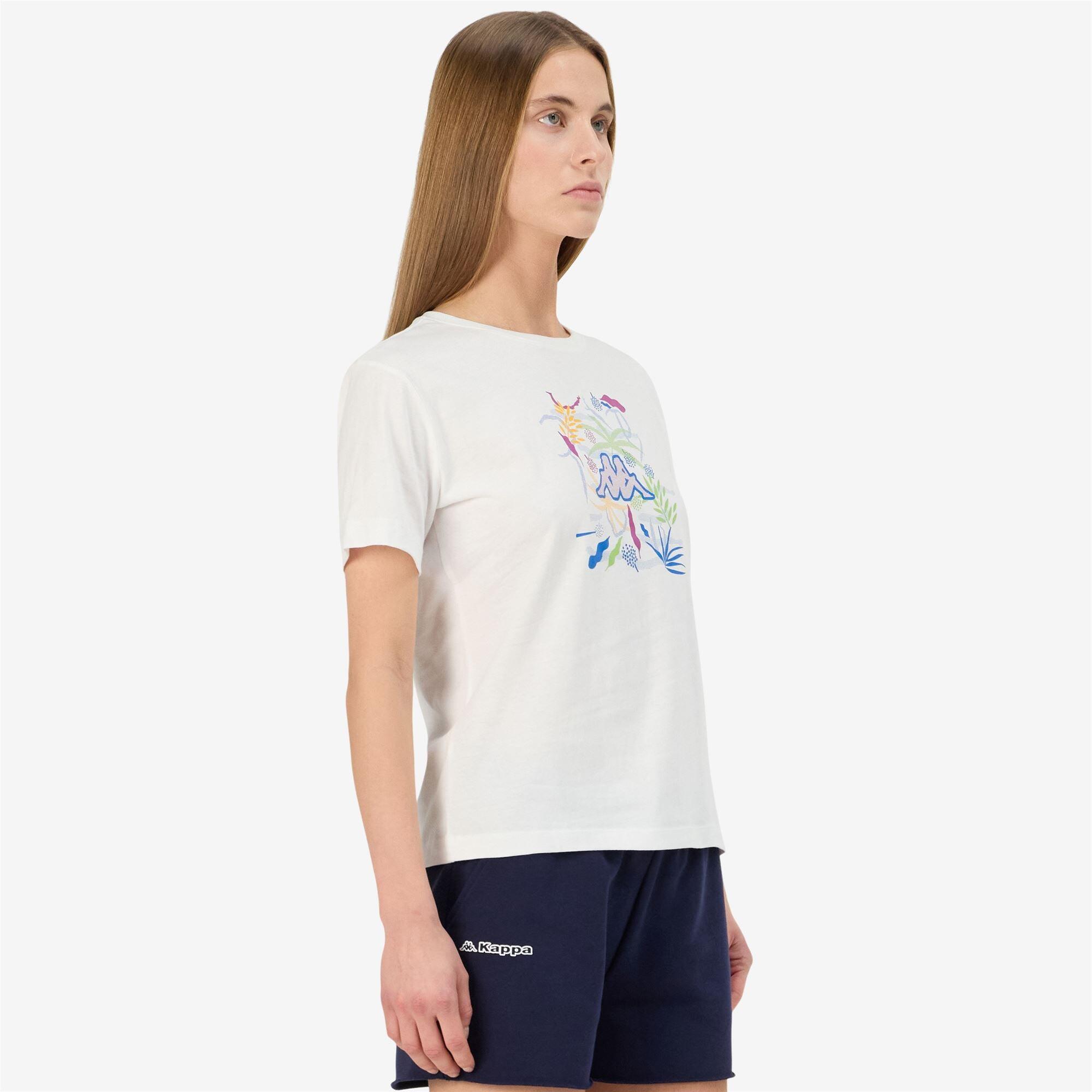 T-shirt branco Kappa Gamino Graphik feminino 6/7