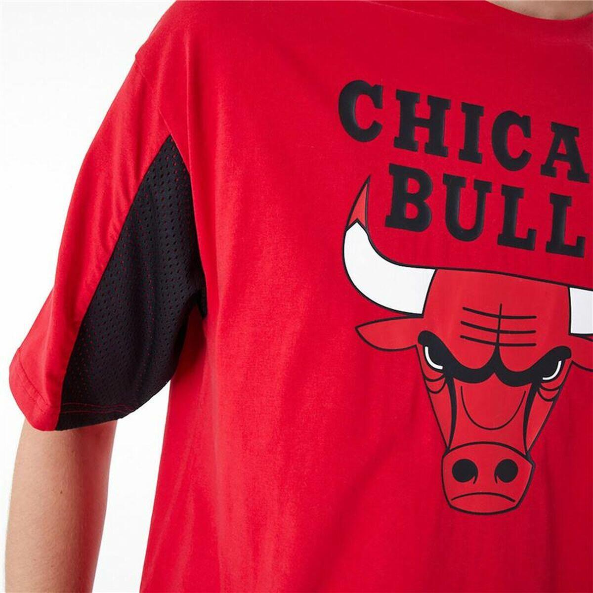 Maglia a Maniche Corte Uomo New Era NBA MESH PANEL OS TEE CHIBU 60435481  Rosso 4/5