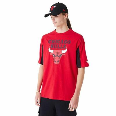 Heren korte mouwen t-shirt new era nba mesh panel os tee chibu 60435481 rood