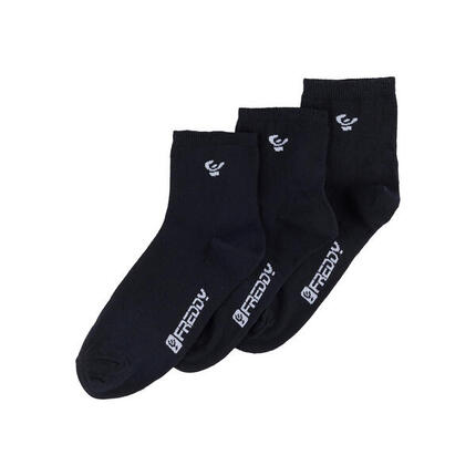 Pack de 3 chaussettes femme en coton mélangé, coupe cheville