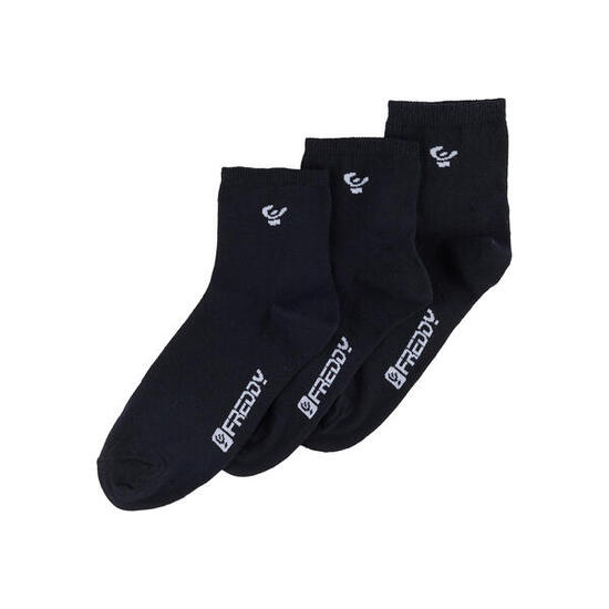 Pack de 3 chaussettes femme en coton mélangé, coupe cheville