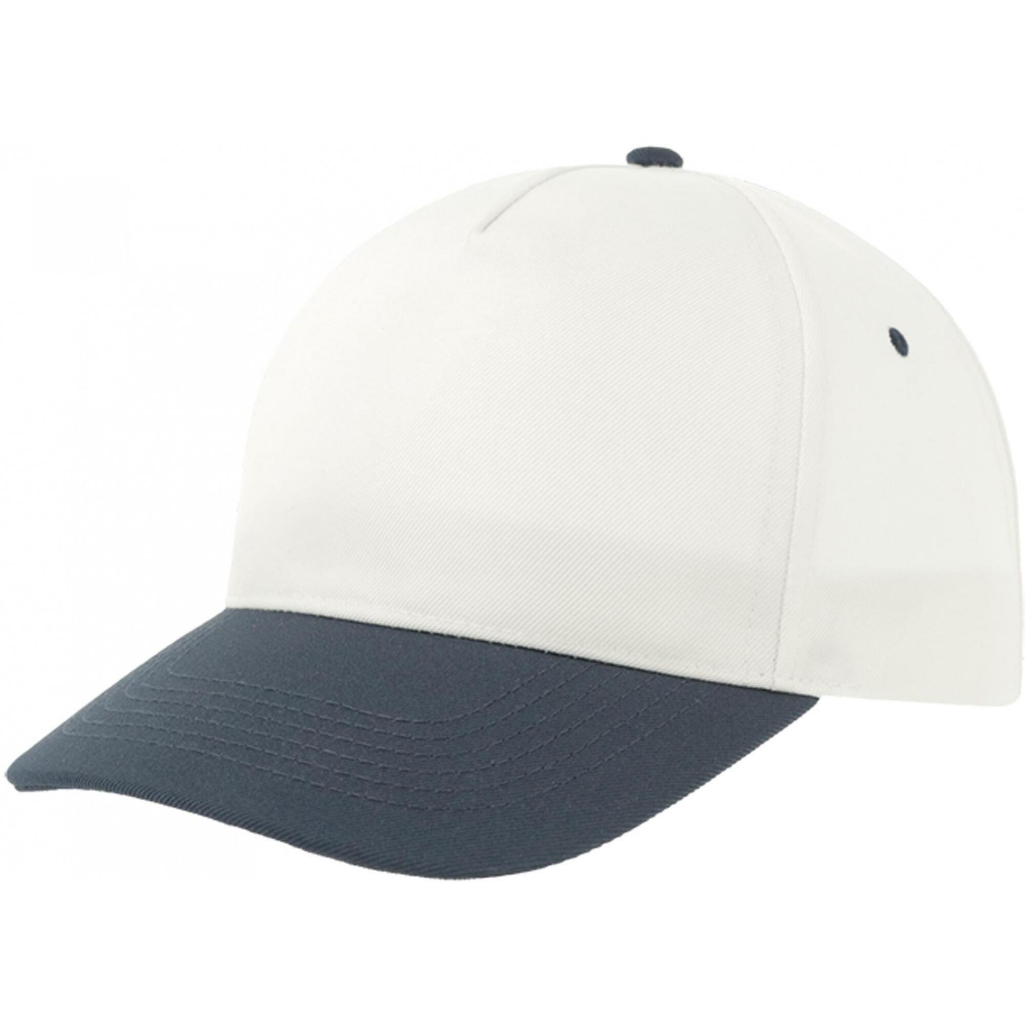 ATLANTIS Recy Five polyester Baseball Cap (White/Navy)