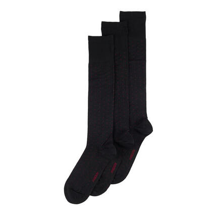 Pack de 3 chaussettes hautes en coton stretch