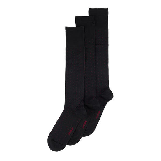 Pack de 3 chaussettes hautes en coton stretch