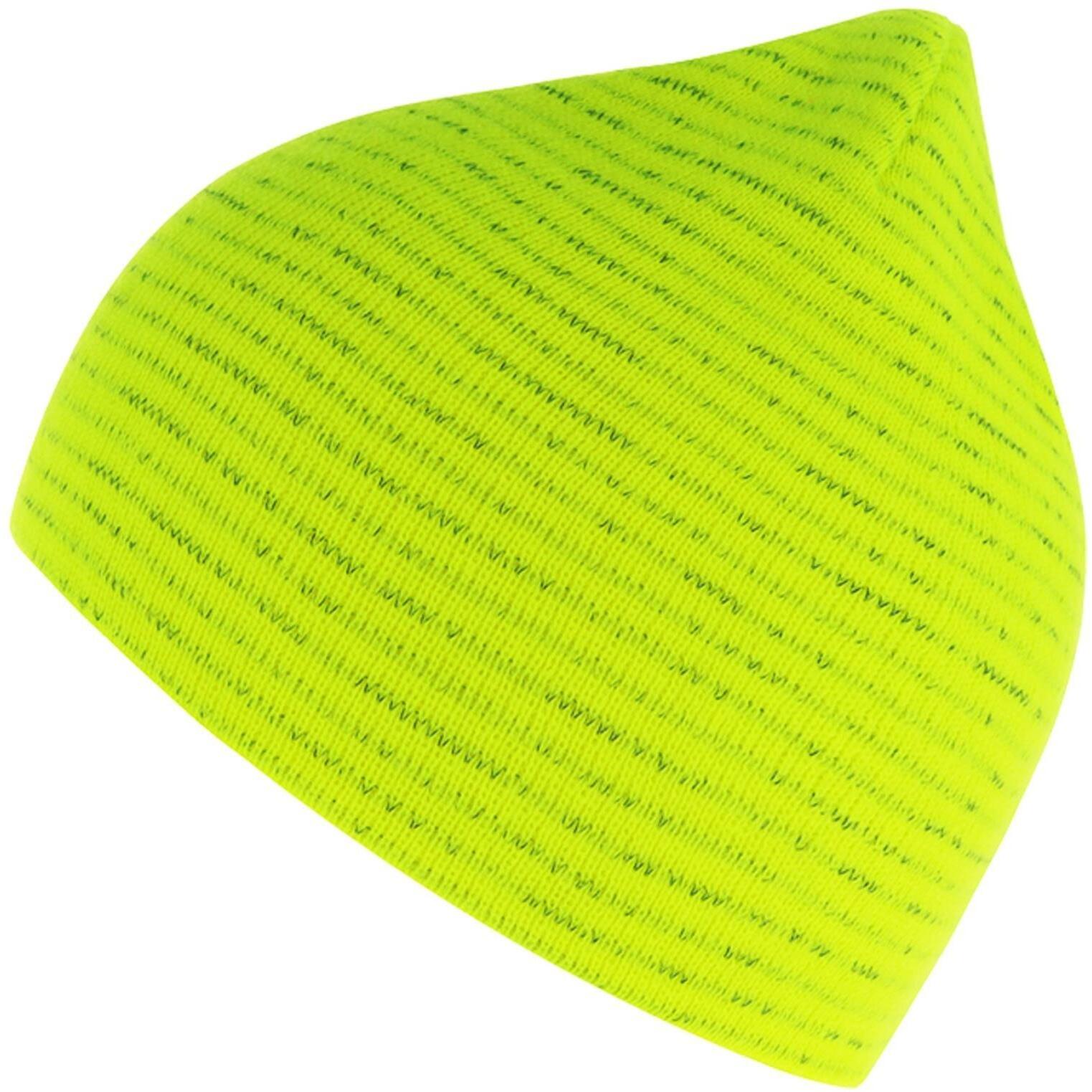 ATLANTIS Unisex Adult Shine Reflective Short Beanie (Safety Yellow)