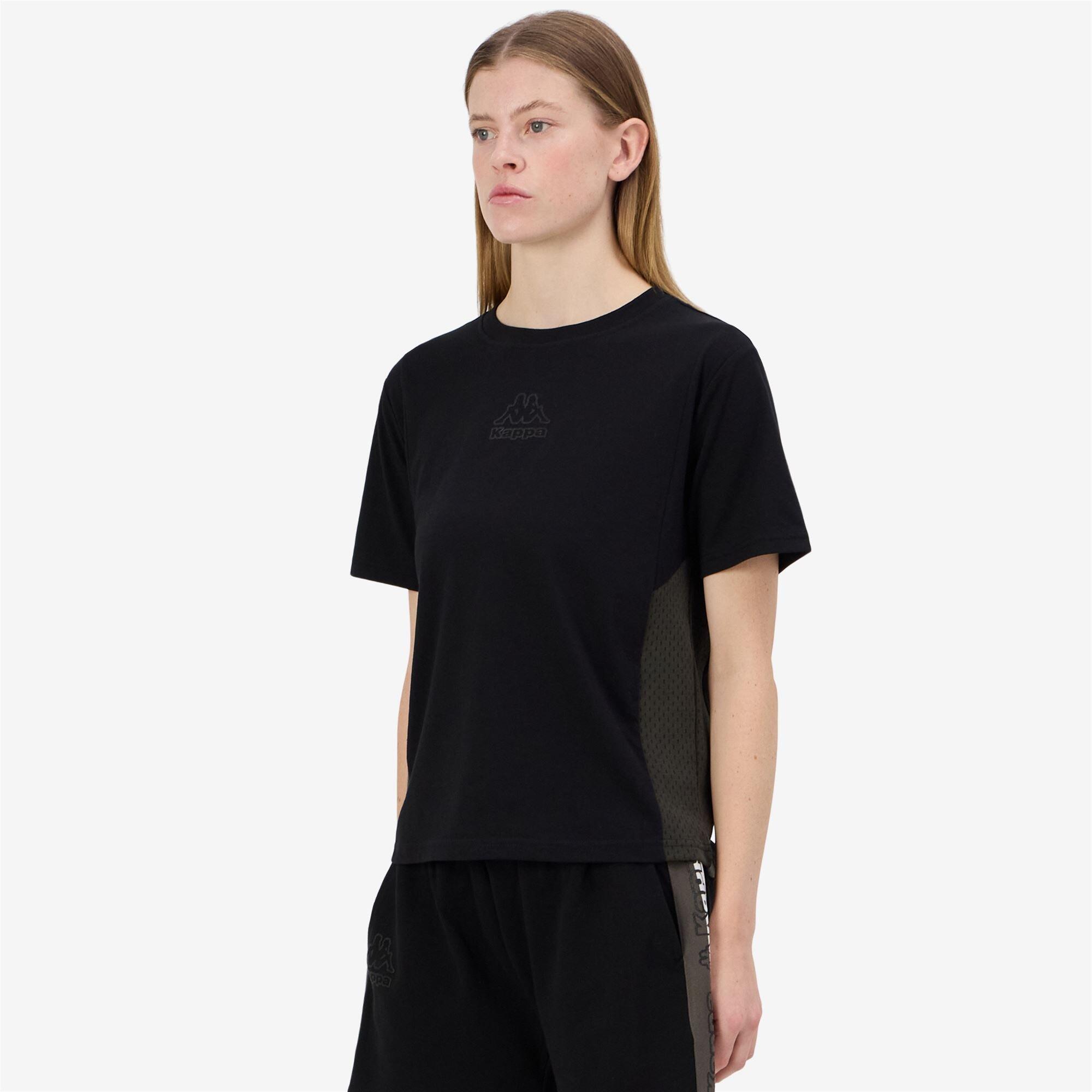 Camiseta Kappa mujer algodón negro deportiva 6/7