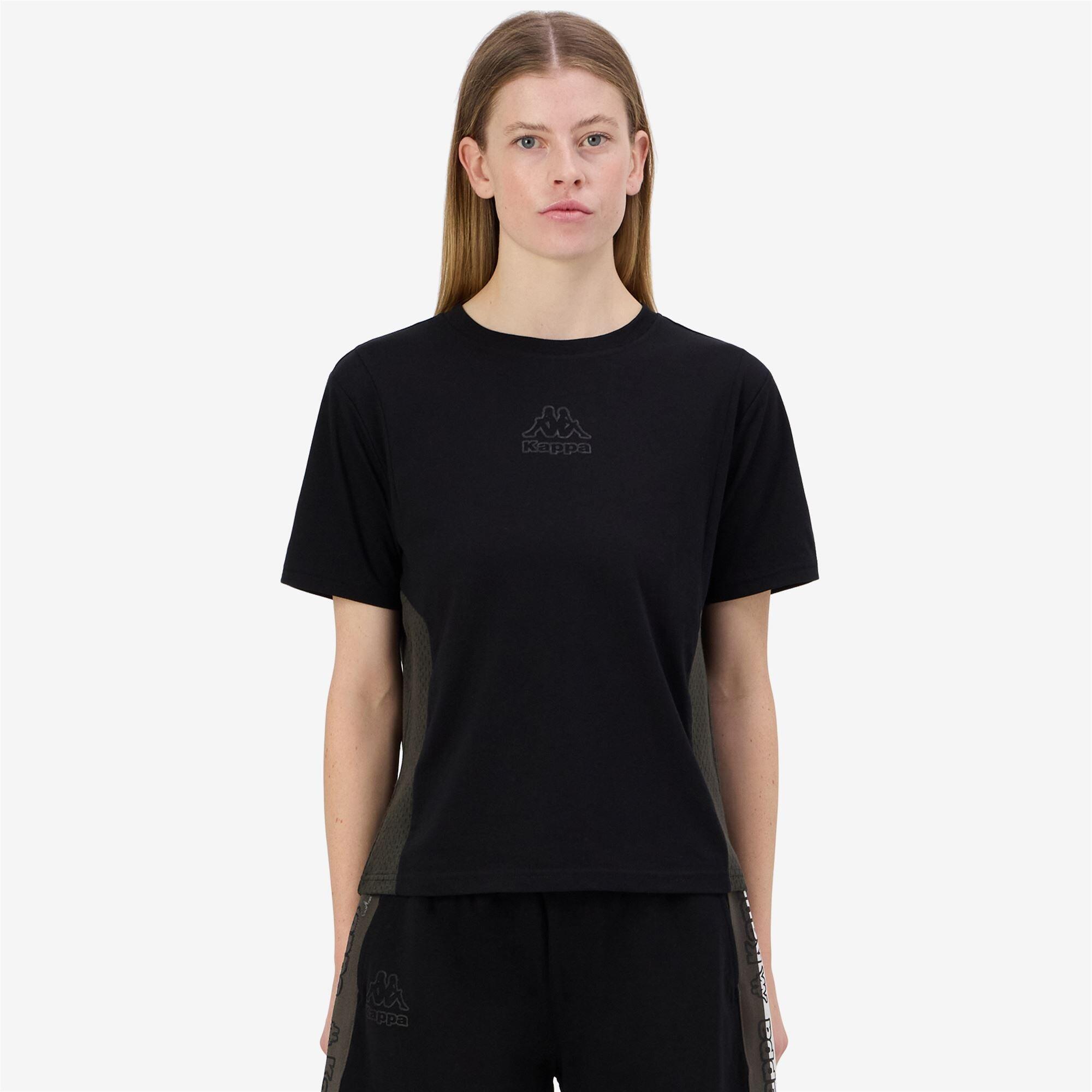 Camiseta Kappa mujer algodón negro deportiva 5/7