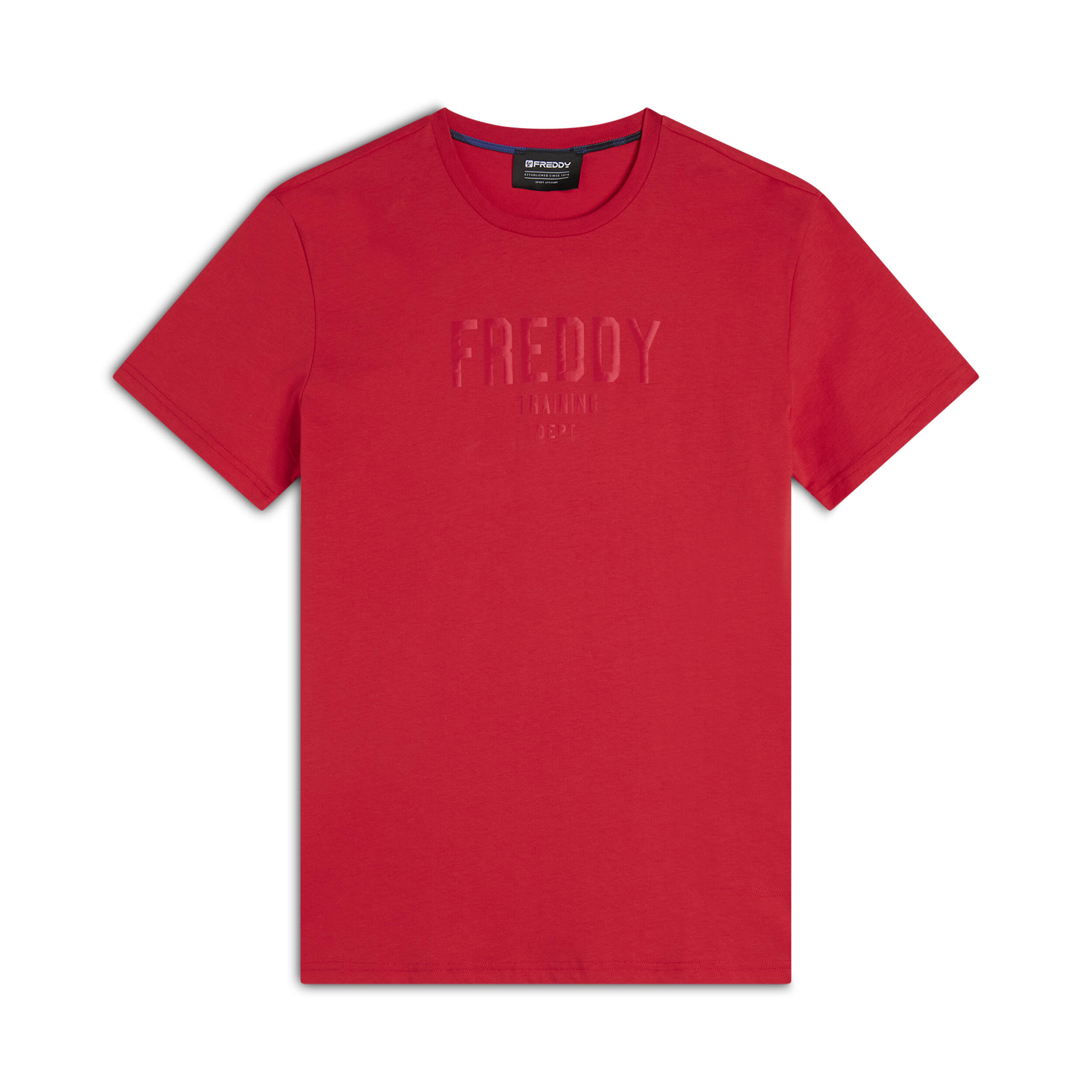 Freddy - T-shirt En Coton Avec Imprimé Frontal En Ton Sur Ton - T-shirt Manches Courtes - Rouge - 44 L - Decathlon