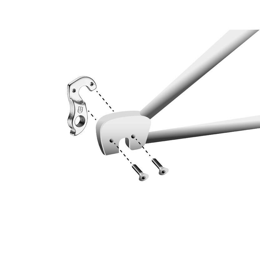Patte derailleur alu  adaptable    cadre stevens (gh - 179) 5/6