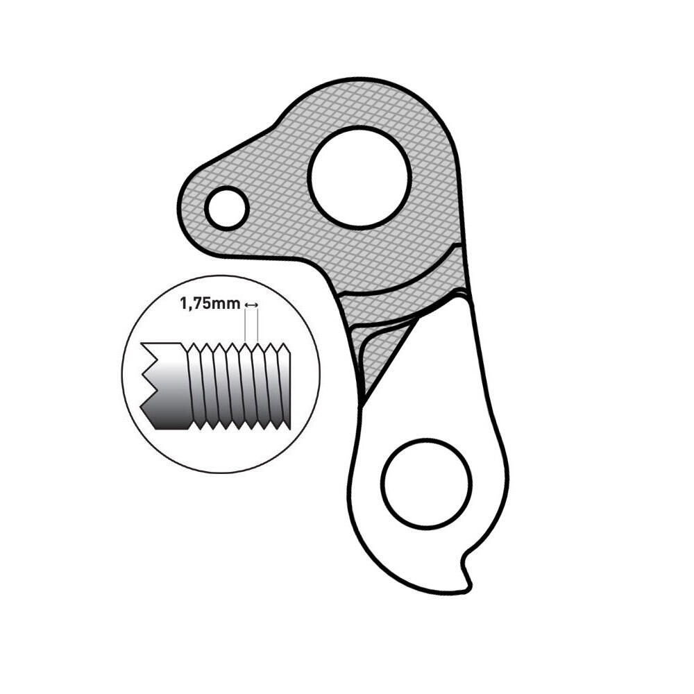 Patte de derailleur alu Marwi bulls gh - 251 (vendu a l'unite) 4/6