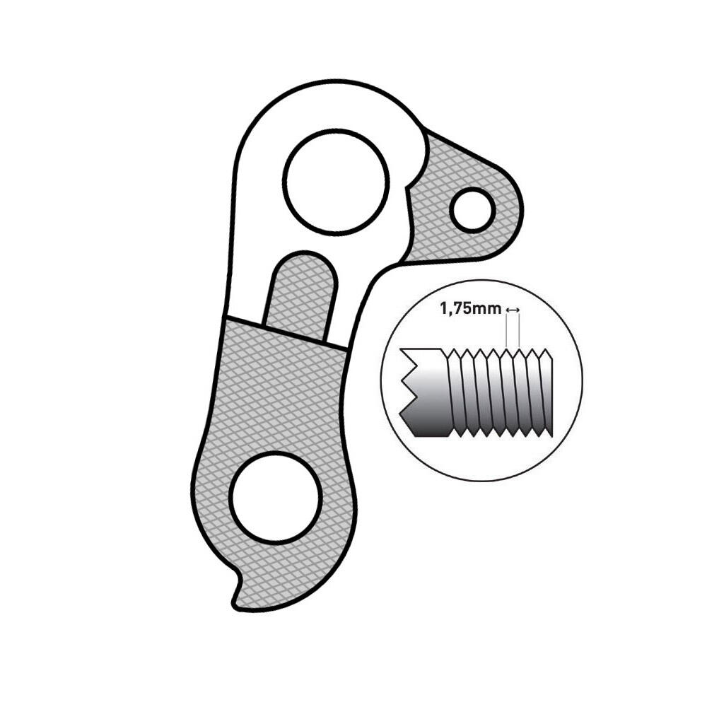 Patte de derailleur alu Marwi bulls gh - 251 (vendu a l'unite) 5/6