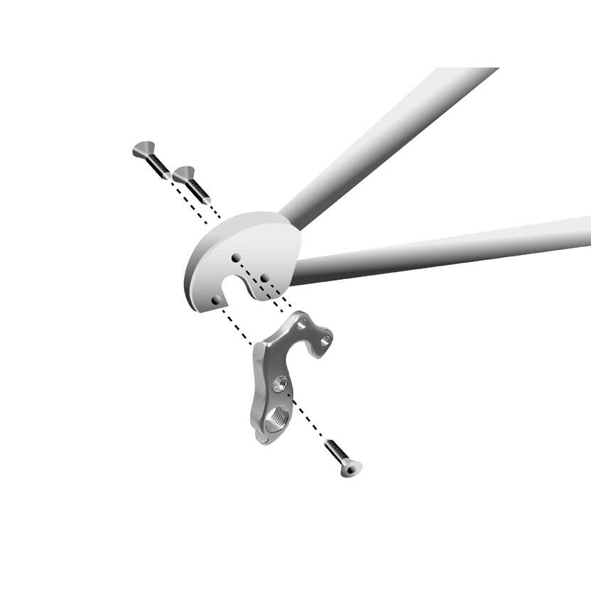 Gancio del deragliatore posteriore destro Union gh-057 5/6