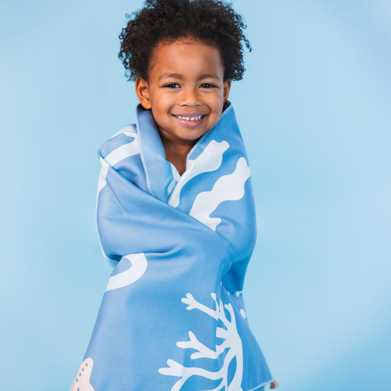 Serviette de plage microfibre - bleu - Coral Bliss - 135 x 65 cm 2/7