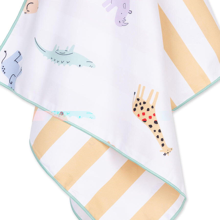 Toalla de playa de microfibra - Multicolor - Wild Life - 135 x 65 cm 2/5