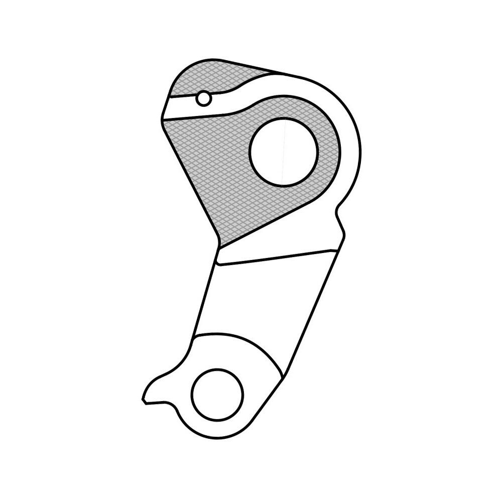 Patte derailleur alu  adaptable    cadre ghost (gh - 236) 5/6