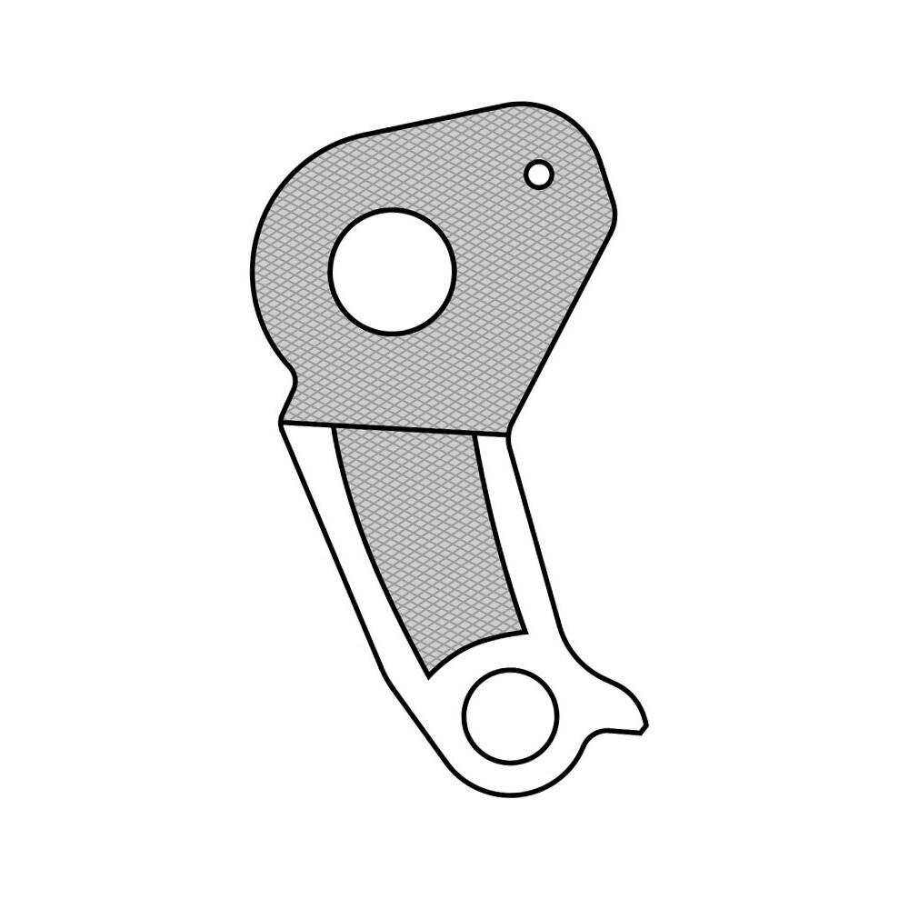 Patte derailleur alu  adaptable    cadre ghost (gh - 236) 4/6