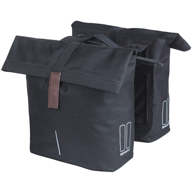 Basil City dubbele fietstas MIK 28-32L zwart - compacte en ruime tas 4/6
