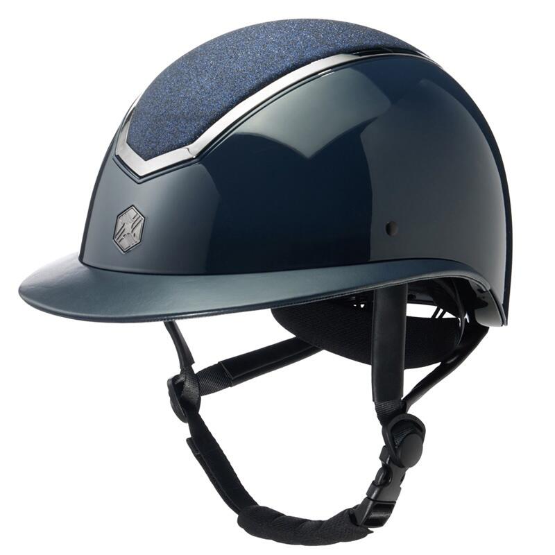 CHARLES OWEN Charles Owen Kylo Widepeak Gloss Shell & Sparkly Top Blauw