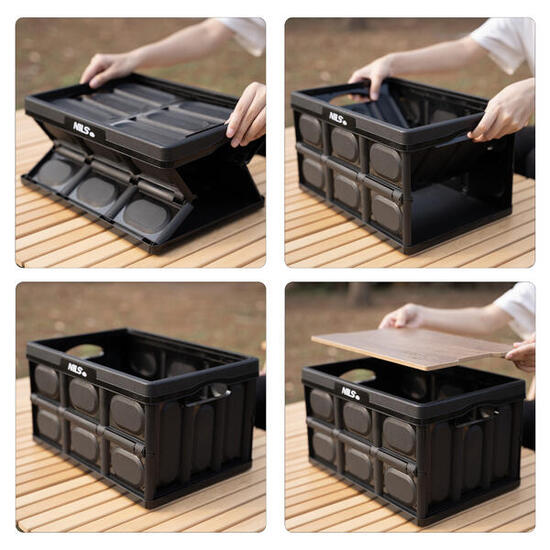 Caisse de camping avec fonction table 2 en 1 pliable 20 L NCB4005 NILS CAMP