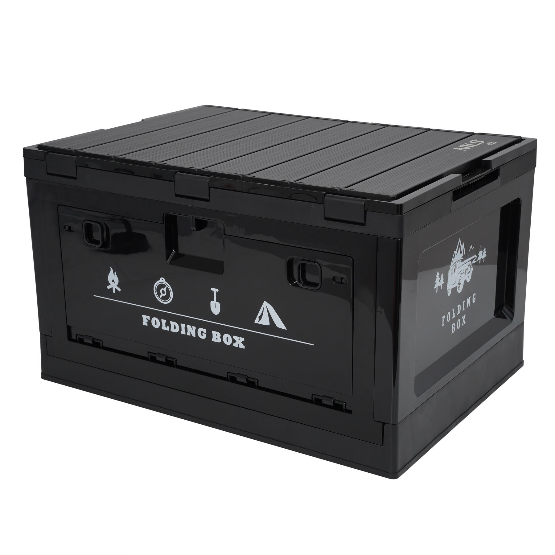 NILS CAMP Skládací box NILS Camp NCB4006 2v1 s víkem a funkcí stolu 50L