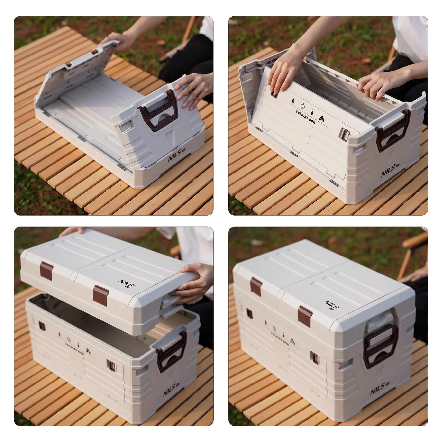 Caisse de camping avec couvercle, pliable 42 l NCB4003 NILS CAMP 2/7