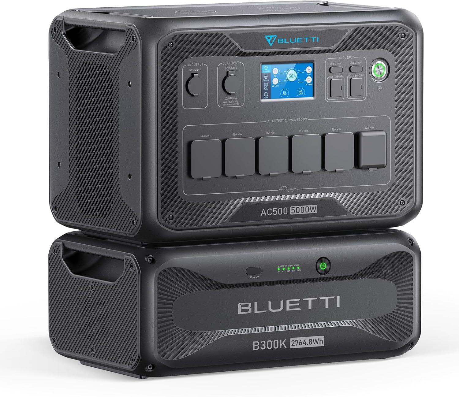BLUETTI BLUETTI Home Battery Backup AC500 5000W+B300K 2764.8Wh for Emergency, Blackout