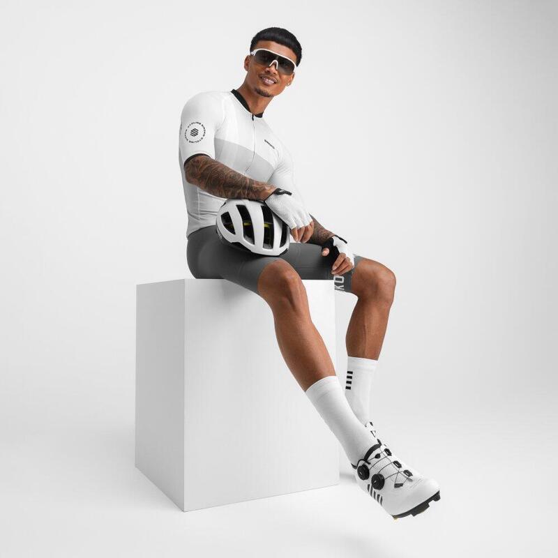Camisola de ciclismo manga curta homem M2 Granfondo Branco