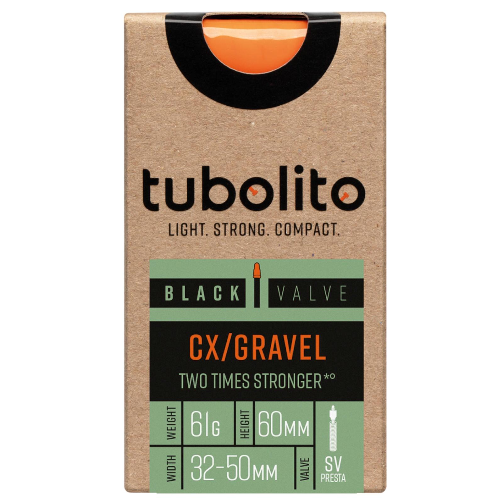 TUBOLITO Camera Tubolito Tubo-CX/Gravel-All 700 mm Presta 60 mm Arancione/Nero