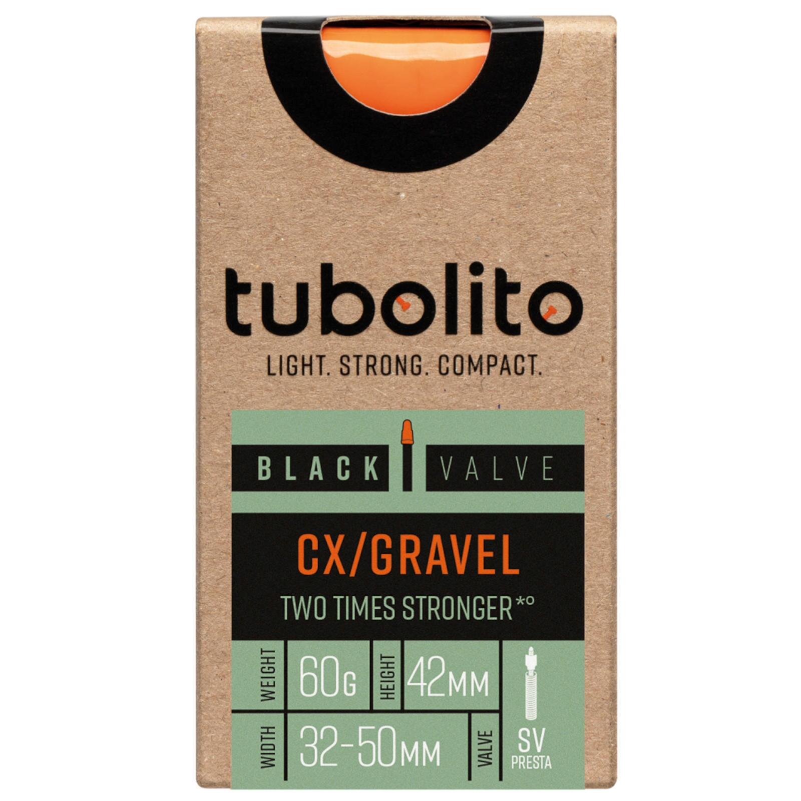 TUBOLITO Tubolito Tubo-CX/Gravel-All 700 mm Presta 42 mm Black/Orange