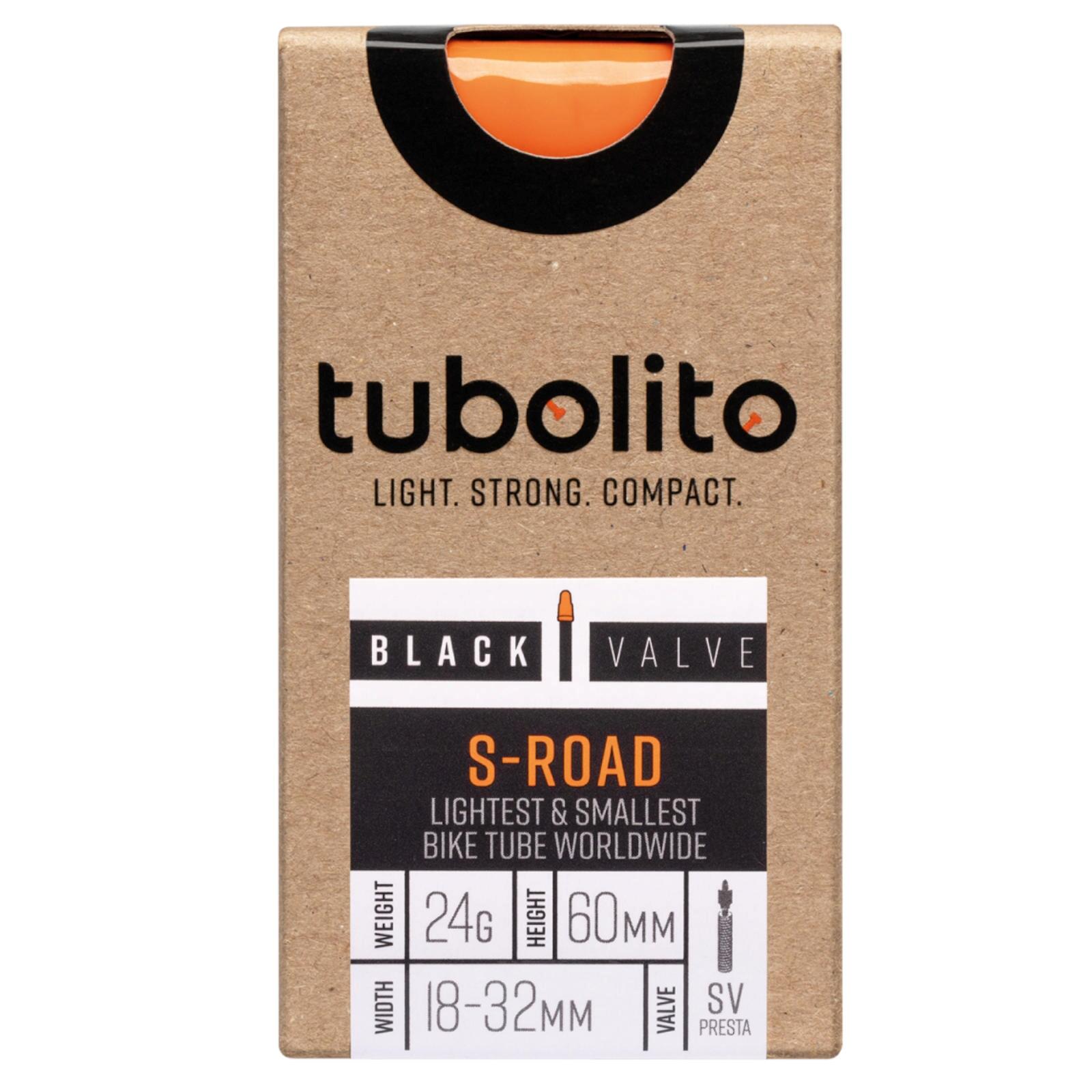 TUBOLITO Tubolito S-Tubo-Road 700 mm Presta 60 mm Arancione/Nero