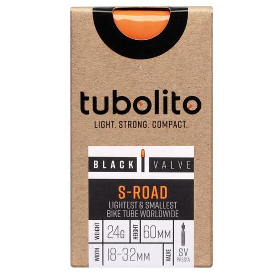 Chambre à Air Tubolito S-Tubo-Road 700 mm Presta 60 mm Orange/Noir