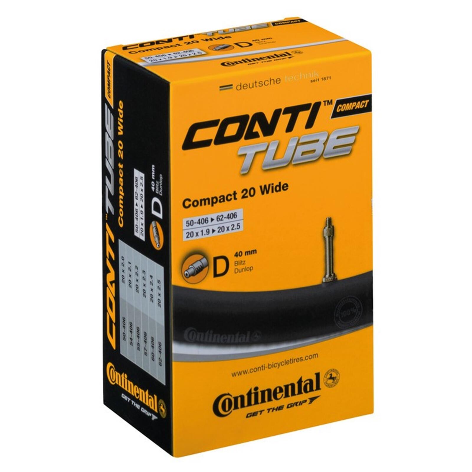 CONTINENTAL Camera d'aria Continental DV7 20 pollici 50/62-406 valvola Dunlop 40 mm.