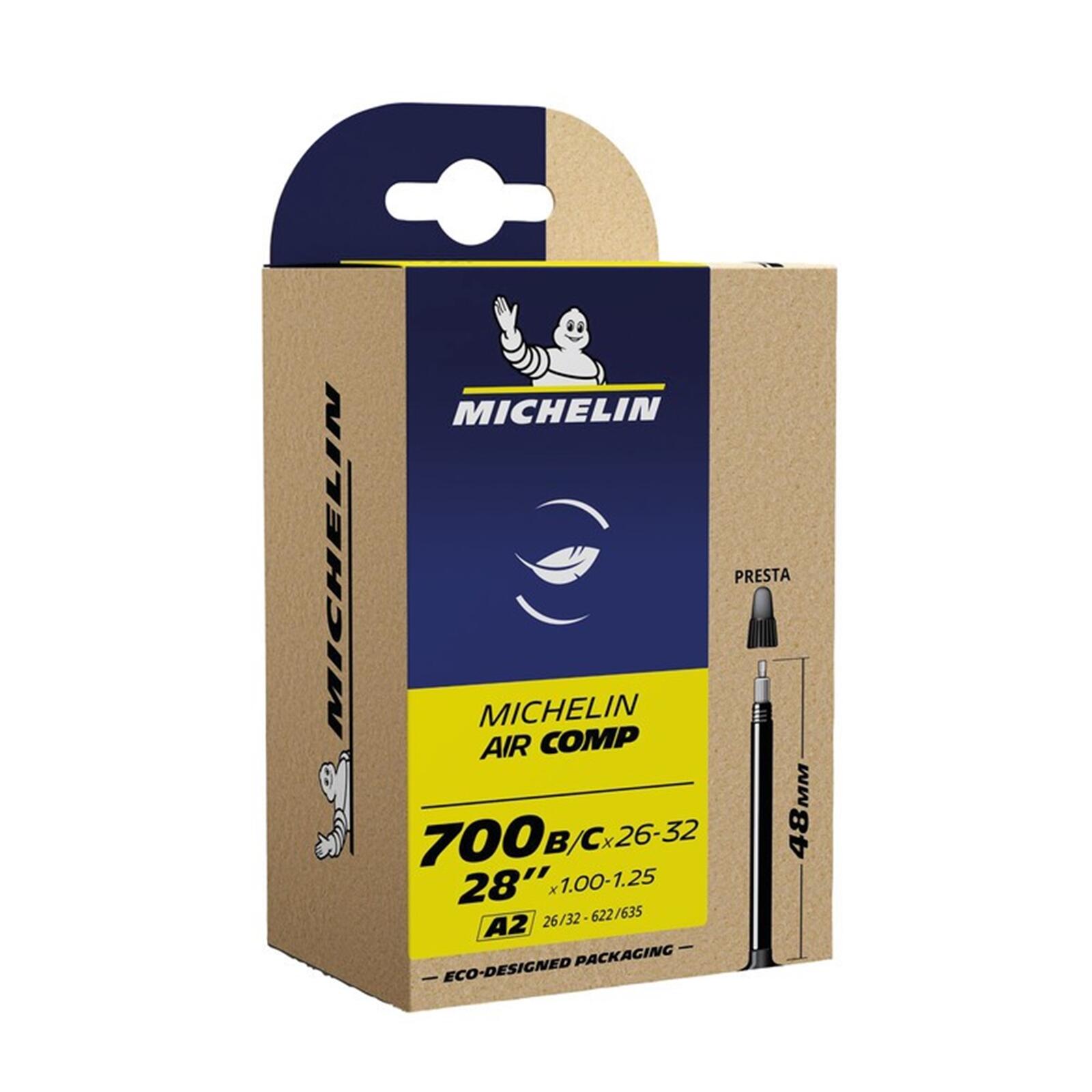 MICHELIN Tubo aria obus rimovibile valvola presta vittoria Michelin Aircomp A2