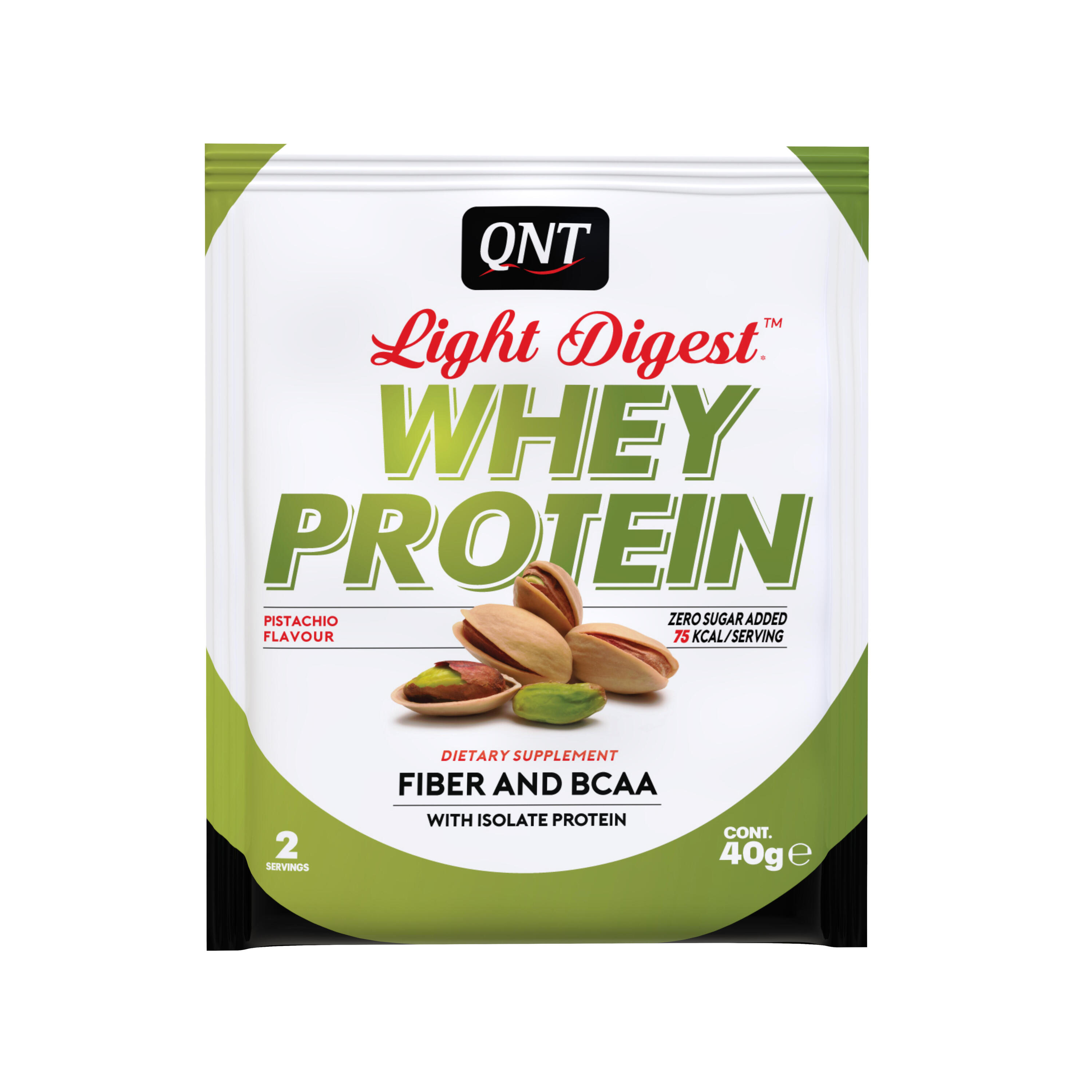 QNT Whey Light Digest Whey Protein 40g senza glutine, ricca di BCAA