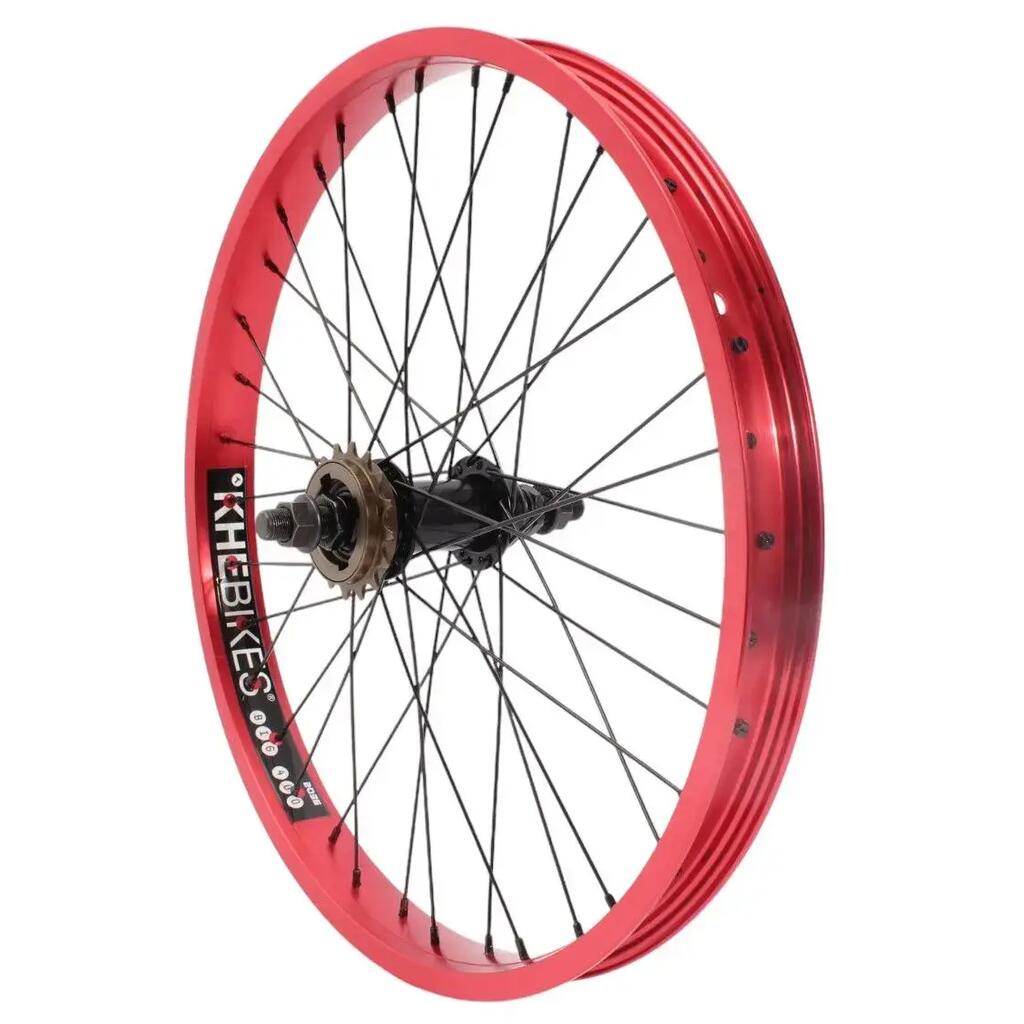 KHE PRISM 20-inch red rear BMX wheel