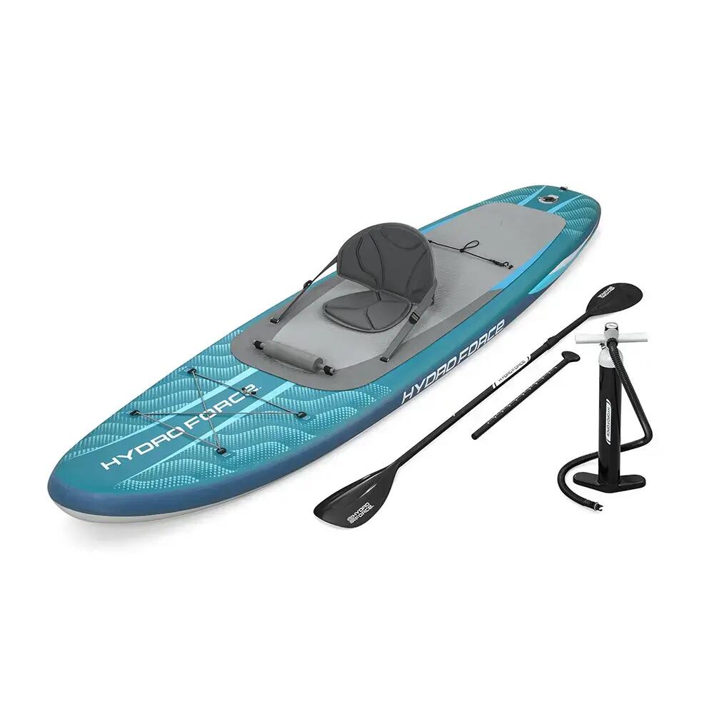 Hydro Force Aqua Drifter 2-in-1 Inflatab le Stand-Up Paddleboard / Kayak 3.35 m