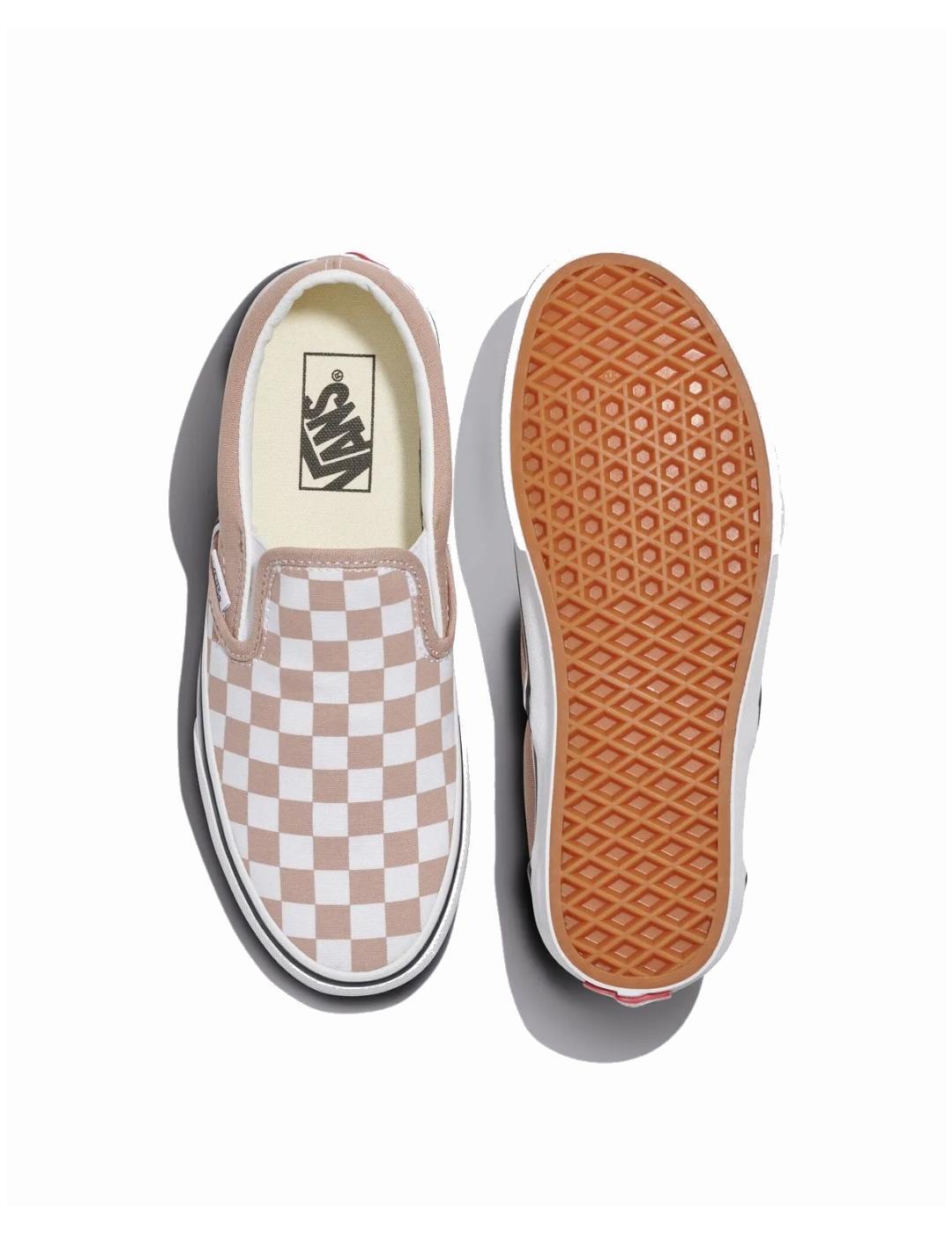 Zapatillas para Mujer Vans  classic slip on Camel 3/4