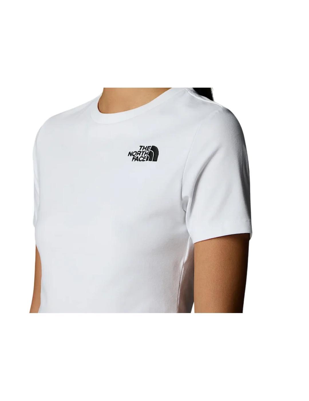 Camiseta para Mulher The North Face Essential Cropped Branco 3/3