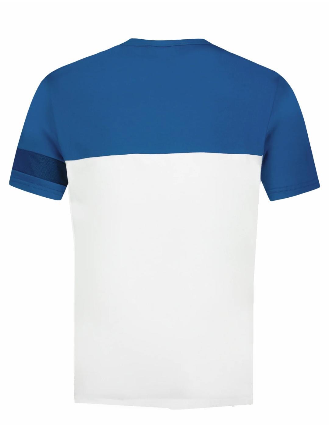Camiseta Hombre Le Coq Sportif Heritage Blanca/Azul 4/5
