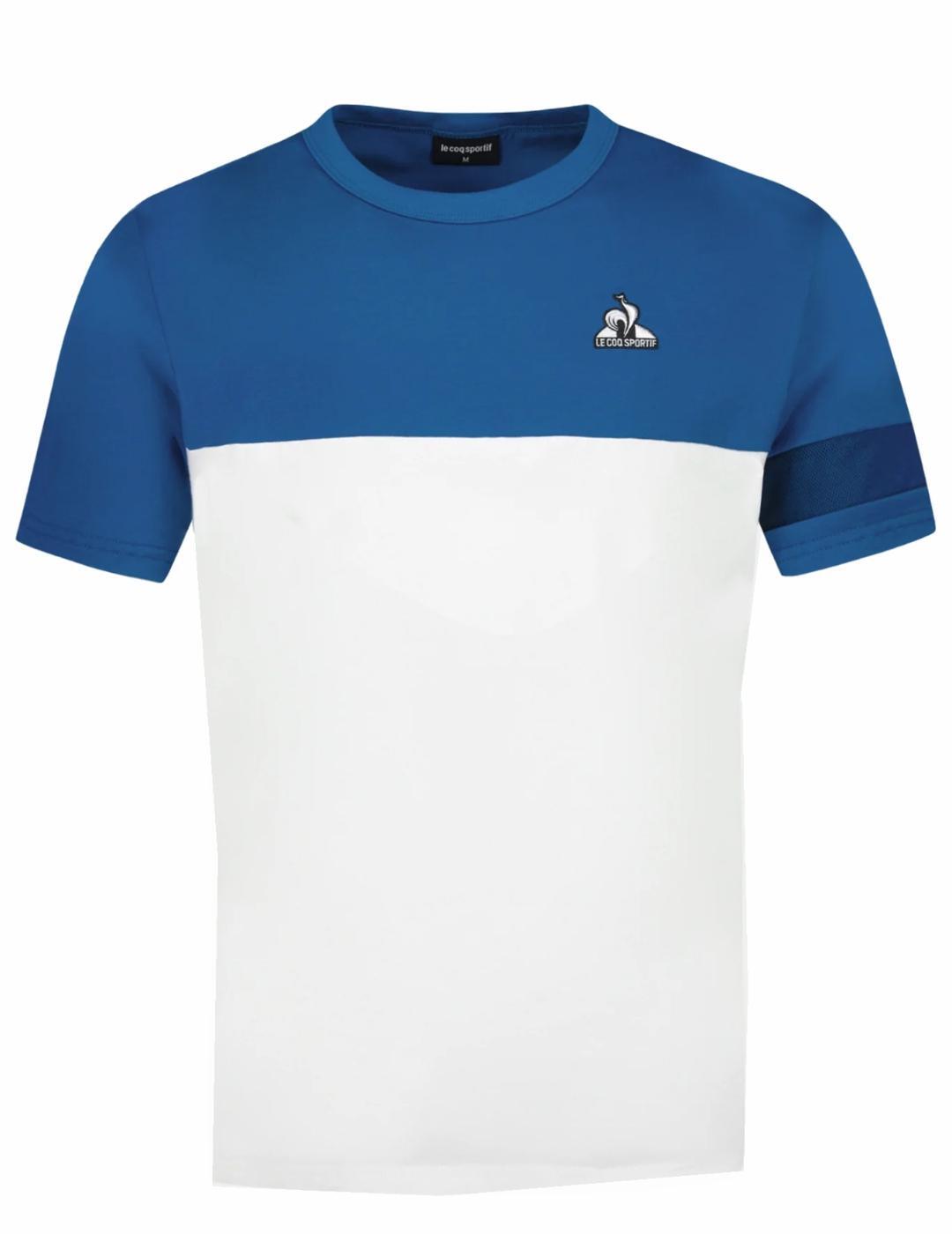 Camiseta Hombre Le Coq Sportif Heritage Blanca/Azul 3/5