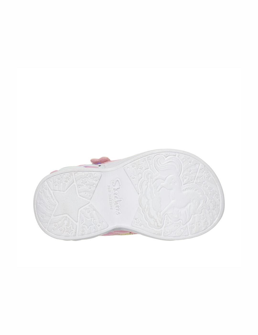 Sandalias para Niña Skechers Lights unicorn dreams  Rosa 4/4