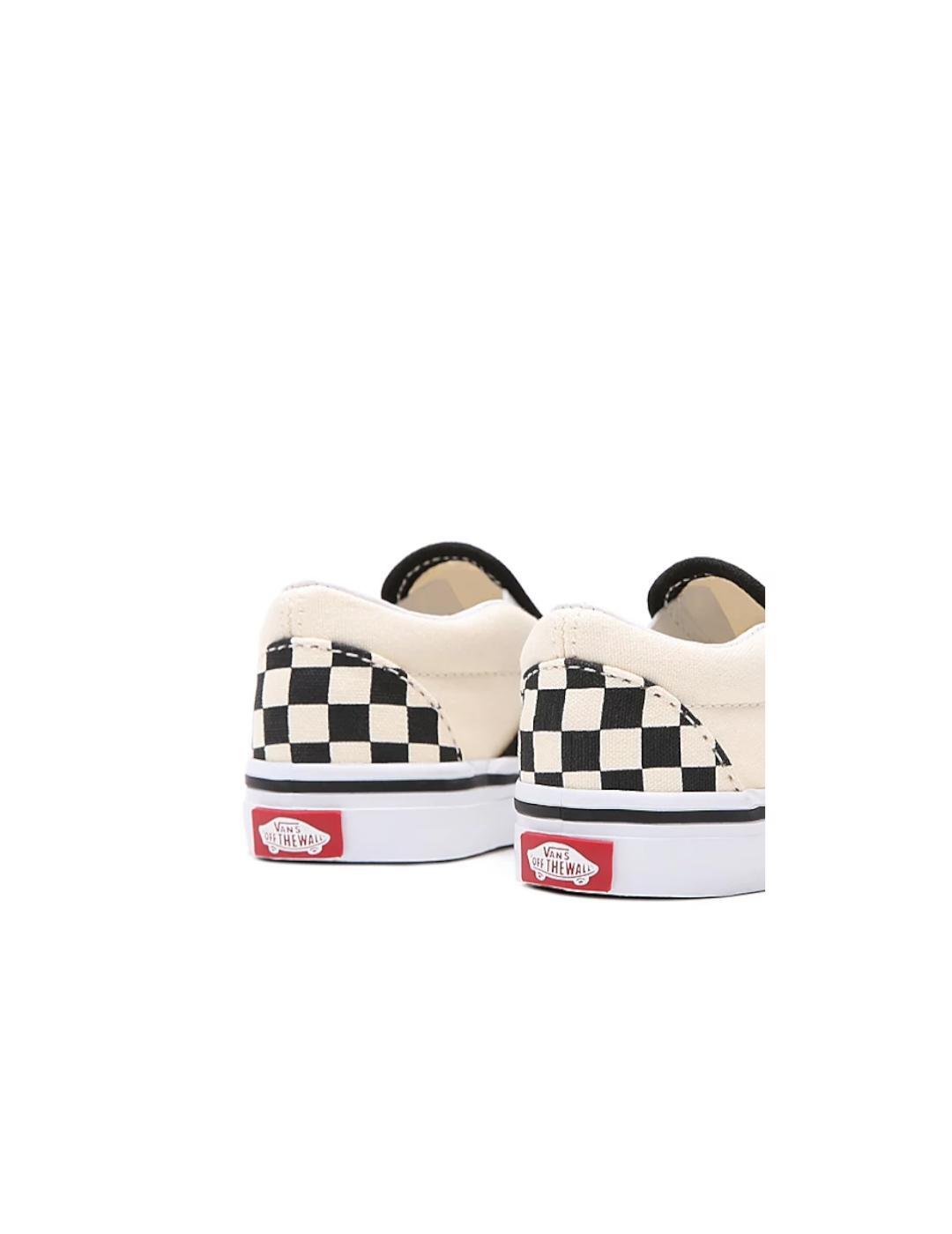 Chaussures Garçons Vans Checkboard blanc 4/6