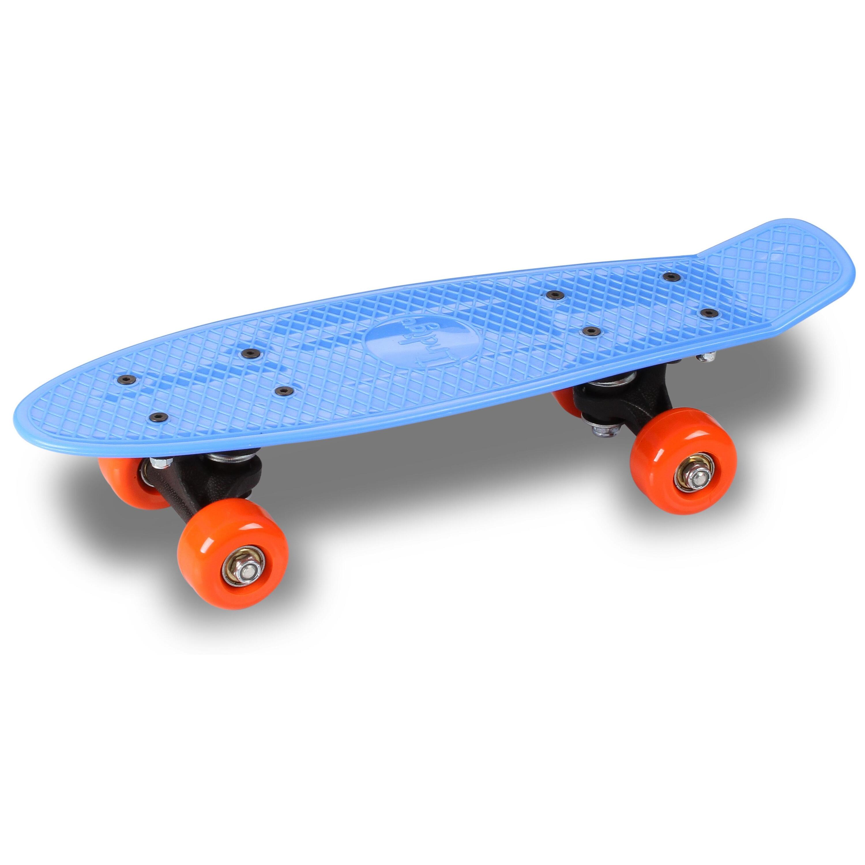 INDIGO SPORTS Skateboard de PVC (Cruiser) Infantil INDIGO 43,18 * 12,7 cm Azul