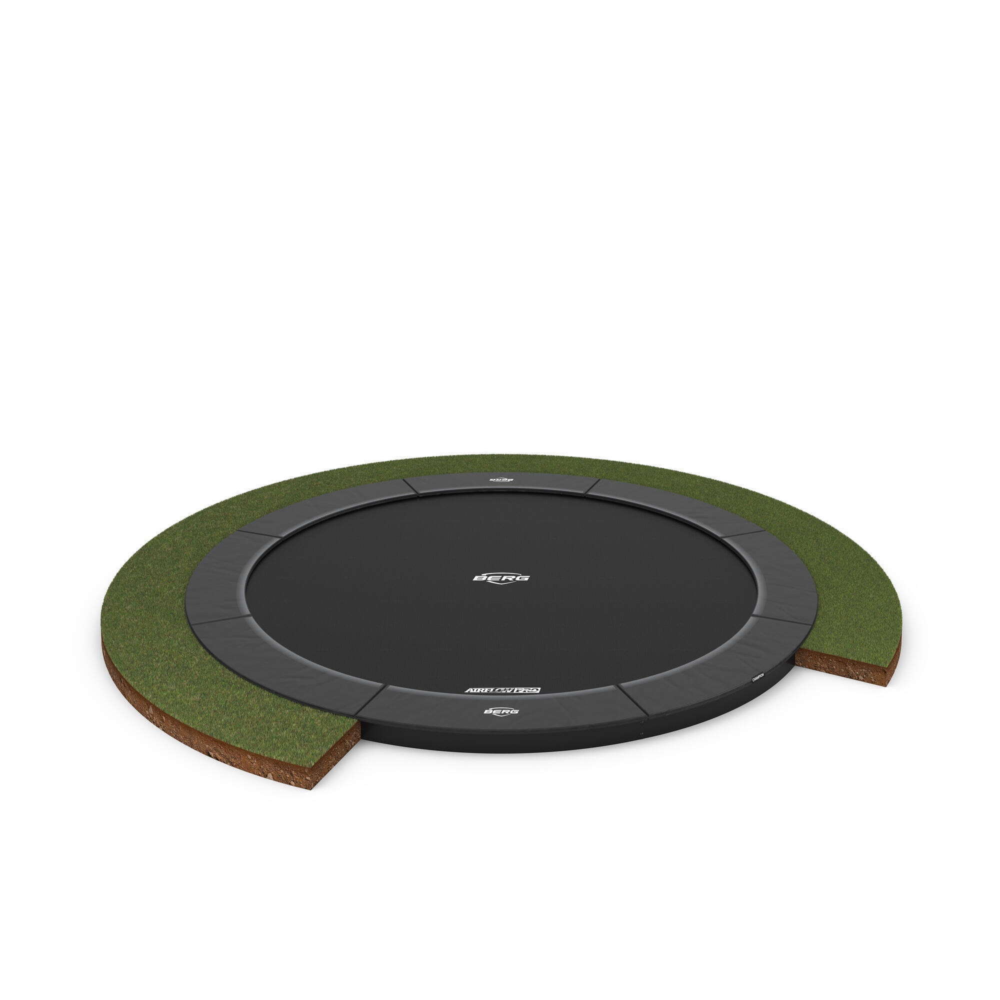 Berg - Trampoline Berg Champion Flatground Ronde 380 Gris Anthr. - Trampoline - Gris - Decathlon