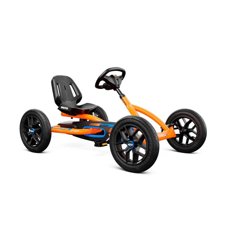 Gokart z regulowanym siedzeniem i oponami pneumatycznymi Buddy B-Orange BERG