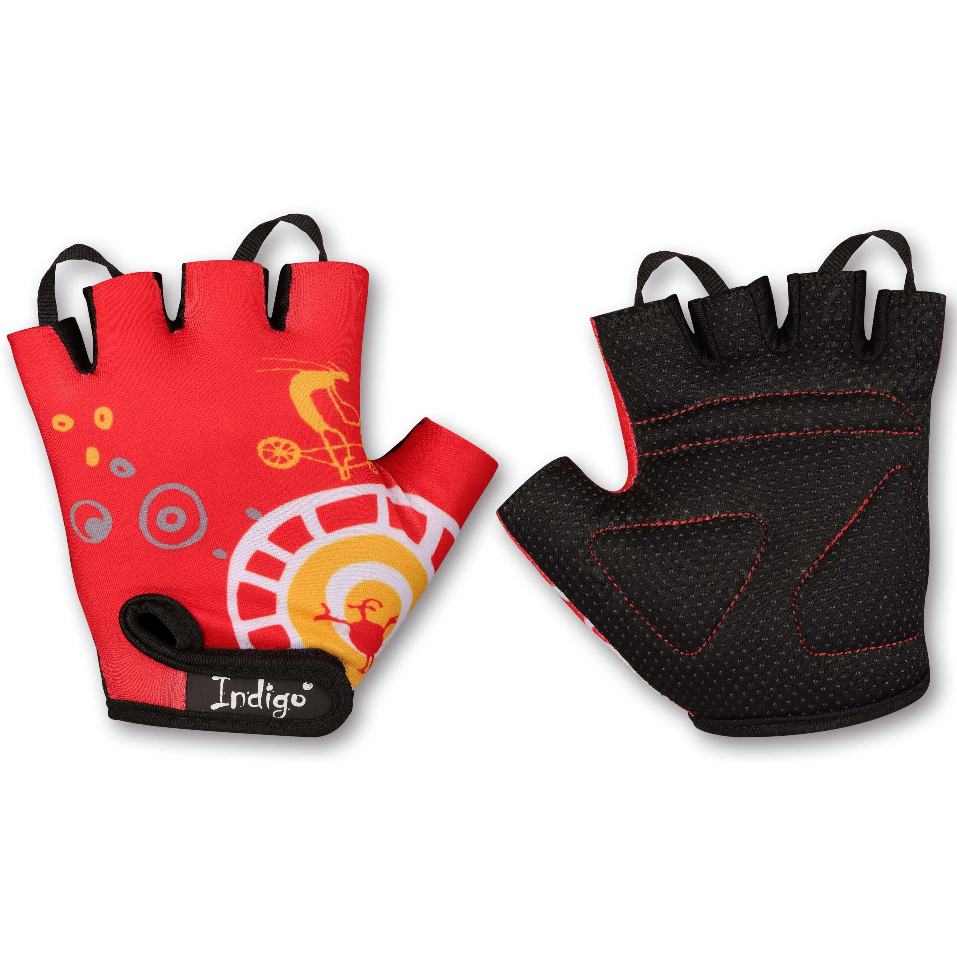Luvas Ciclismo Criança INDIGO SPHERES 3XS Vermelho