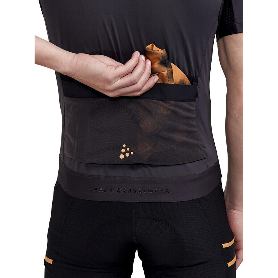 Maillot manches courtes Craft Pro Gravel Noir 6/7