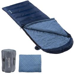 Seconde vie - Sac de couchage rectangulaire Dundee avec oreiller – Zip à gauche