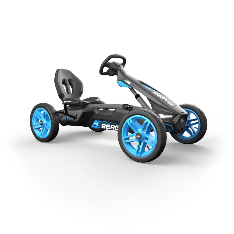 Gokart z soundboxem i światłami LED Rally APX Blue BERG
